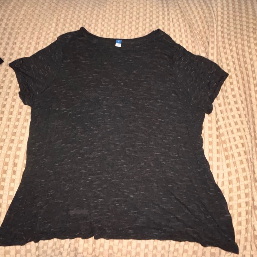 Old Navy Black/Grey Short Sleeve Tee